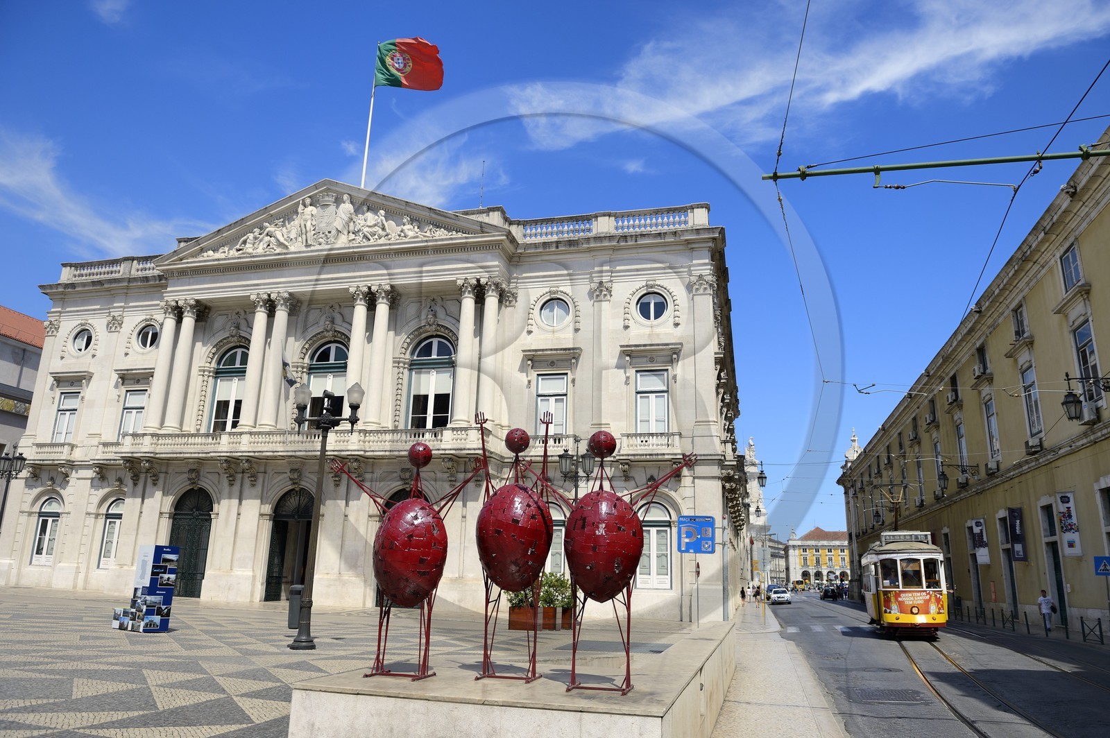 Portugal, Lisbon, the Lisbon Town Hall (Camara Municipal) at Prace do Municipio