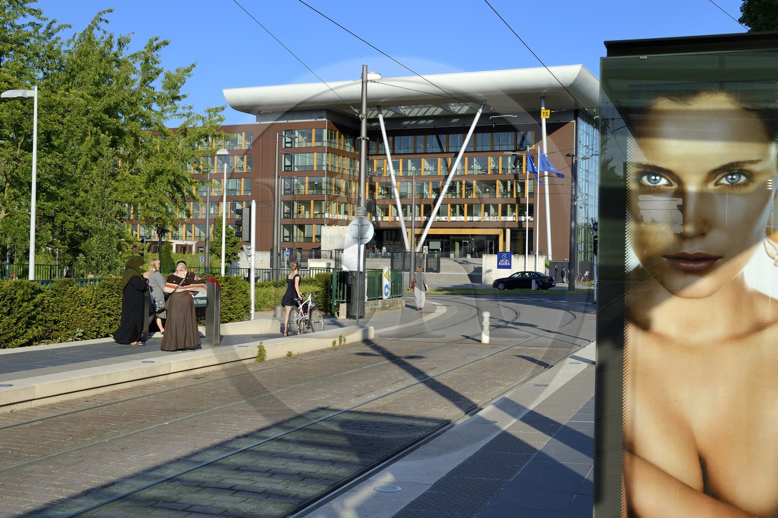 France, Bas Rhin, Strasbourg, Agora, building of the European Council by architects Art and Build