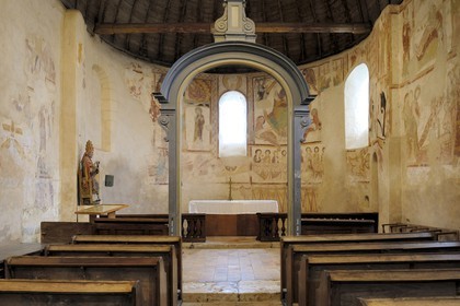 France, Loir et Cher, Saint-Jacques-des-Guerets, Romanesque church of Saint-Jacques built in the twelfth century