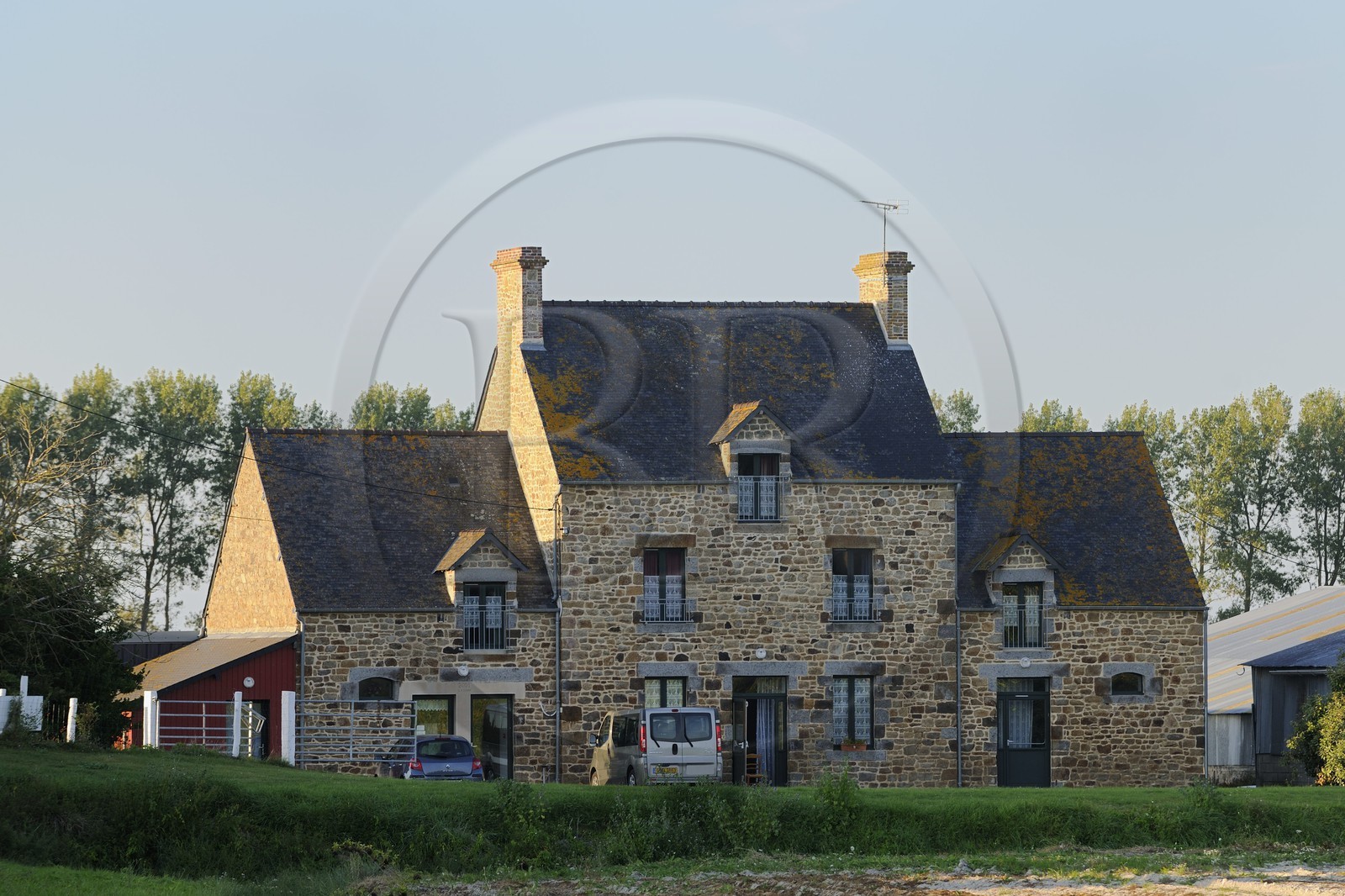 France, Ille-et-Vilaine (35), le polder du Mont-Saint-Michel, ferme transformée en gîte