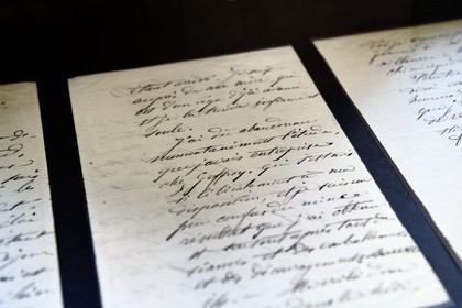 France, Bouches-du-Rhône (13), Aix en Provence, Atelier de Paul Cézanne sur la colline des Lauves, mention obligatoire, lettre écrite de la main de Cézanne