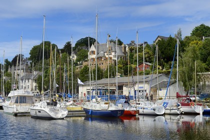 France, Finistère (29), Morlaix, le port dans le centre ville