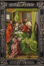 Espagne, Andalousie, Séville, la cathédrale, classé Patrimoine Mondial de l'UNESCO, La Dormition de la Vierge de Marcellus Coffermans (1560-1570)