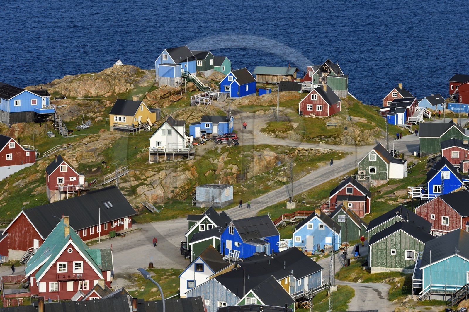 Greenland, west coast, Baffin Bay, Upernavik wooden houses