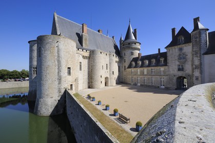 France, Loiret, Loire Valley listed as World Heritage by UNESCO, Sully sur Loire, Chateau de Sully sur Loire, compulsory mention : Chateaux de Sully sur Loire, property of the Loiret Departement