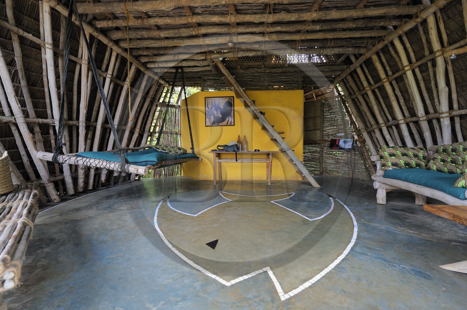 Tanzanie, archipel de Zanzibar, île de Unguja (Zanzibar), côte ouest, Eco-bungalows de la réserve naturelle de Chumbe Island Coral Park
