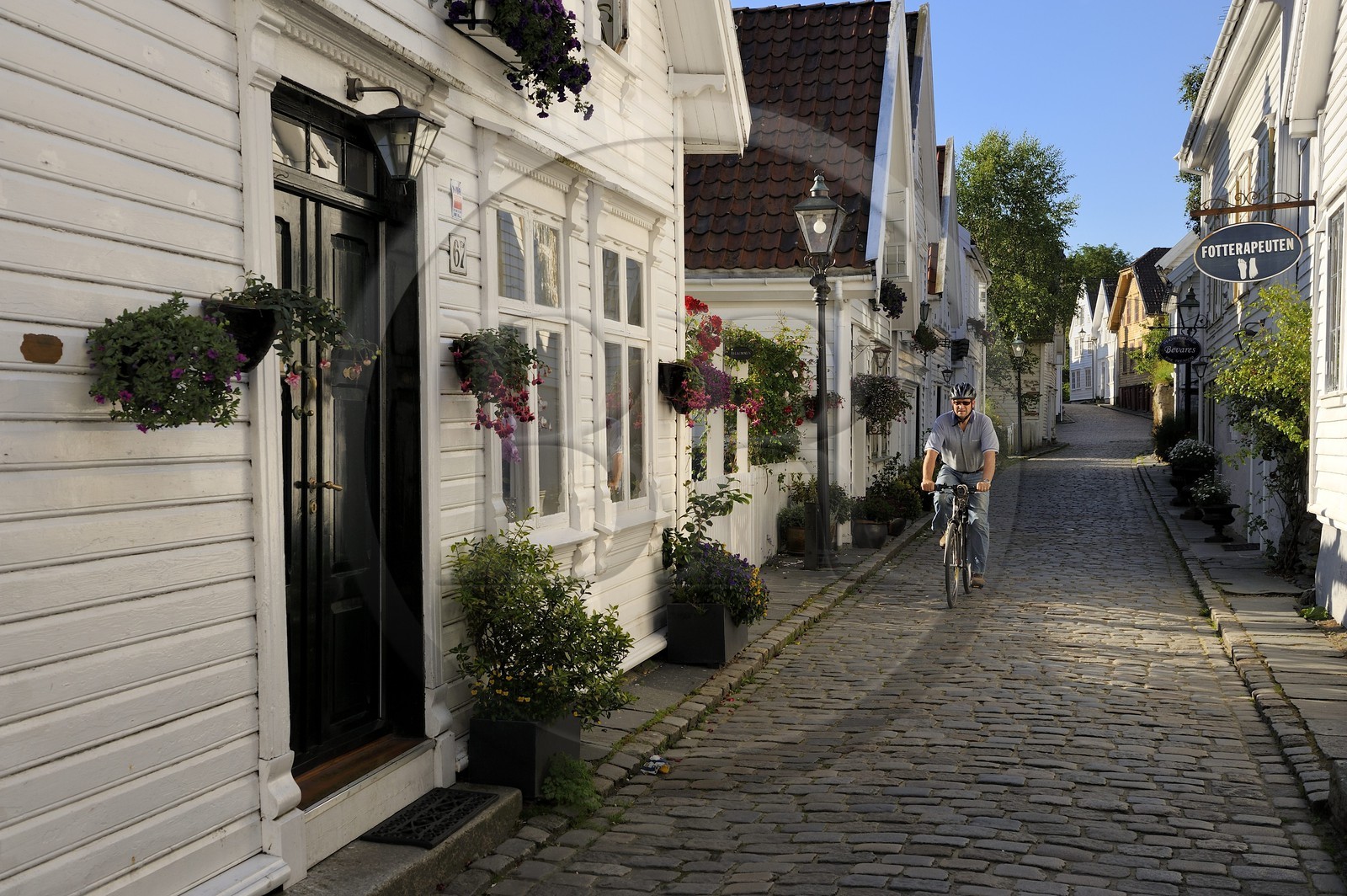 Norway, Rogaland County, Stavanger, wooden houses in the old town