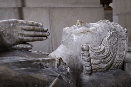 France, Seine-Maritime (76), Rouen, cathédrale Notre-Dame de Rouen, gisant de Henri Le Jeune