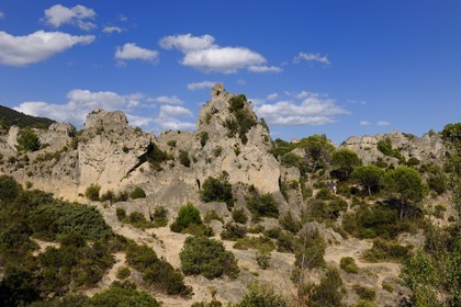 France, Herault, Cirque de Moureze, dolomitic rocks