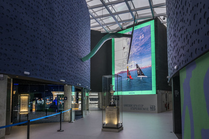 Espagne, Catalogne, Barcelone, Port Vell, America's Cup Experience, centre officiel de promotion de la 37e America's Cup Barcelona 2024