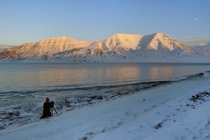 Norvège, Svalbard, Spitzberg, Longyearbyen, Adventfjorden