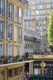 France, Seine Maritime, Le Havre, Downtown rebuilt by Auguste Perret listed as World Heritage by UNESCO, courtyard of a Perret building in the rue Victor Hugo