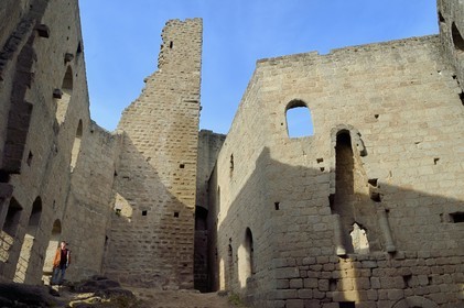 France, Bas-Rhin (67), Route des vins d'Alsace, Andlau, le chateau de Spesbourg construit vers 1250