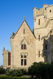France, Pyrenees Atlantiques, Basque Country coast, Hendaye, Abbadia castle built in 1870 by Eugène Viollet-le-Duc for Antoine d'Abbadie d'Arrast