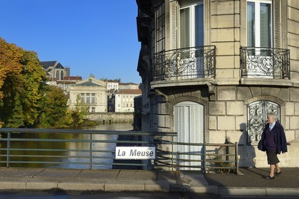 France, Meuse, the Meuse at Verdun and the municipal theater