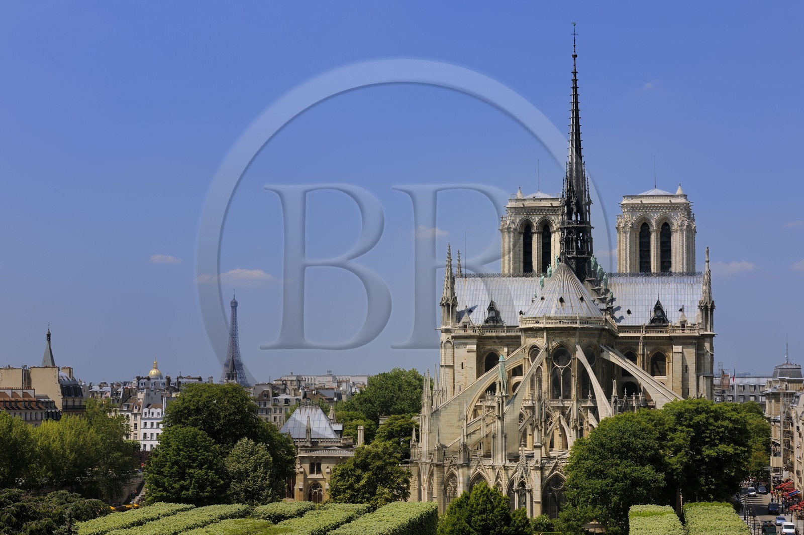 France, Paris, ile de la Cite, Notre-Dame Cathedral