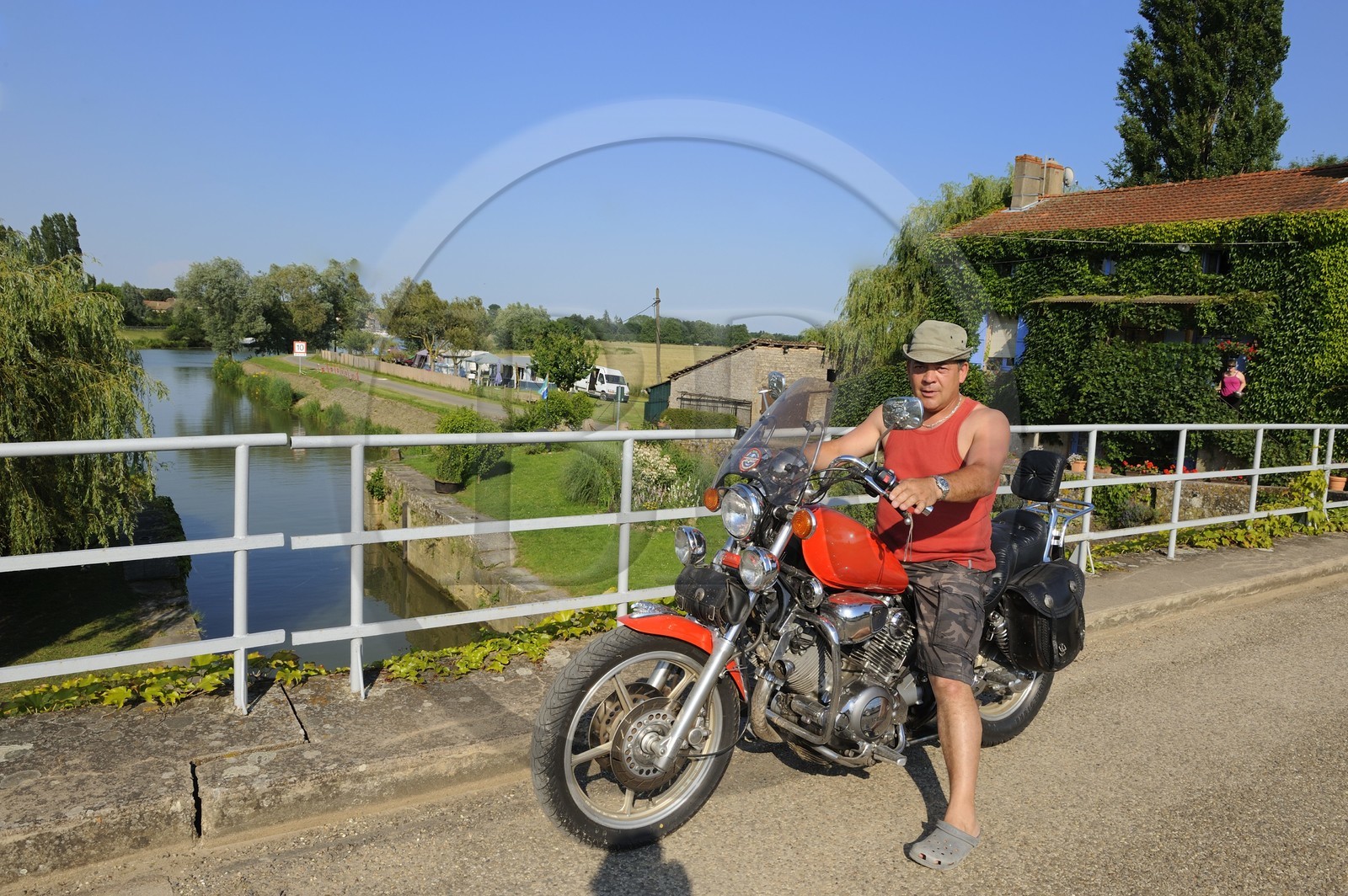 France, Saône et Loire (71), écluse de La Truchère sur la Seille, Georges l'éclusier