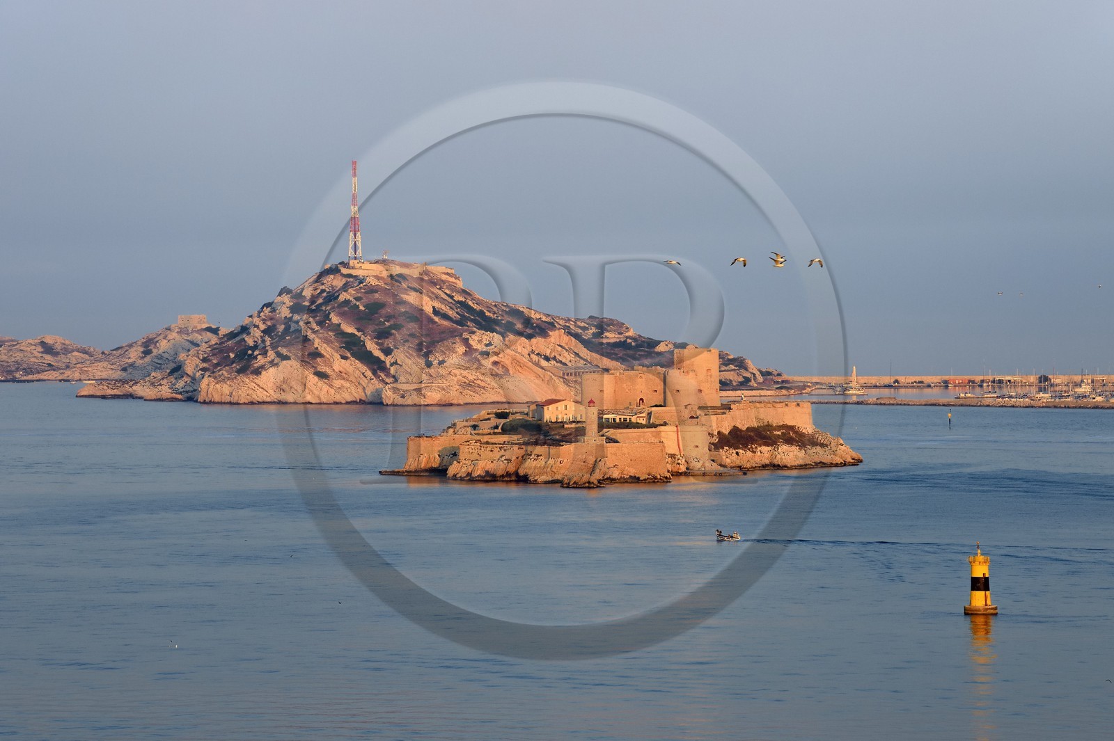 France, Bouches-du-Rhône (13), Marseille, Parc National des Calanques, Archipel des Iles du Frioul, le Chateau d'If