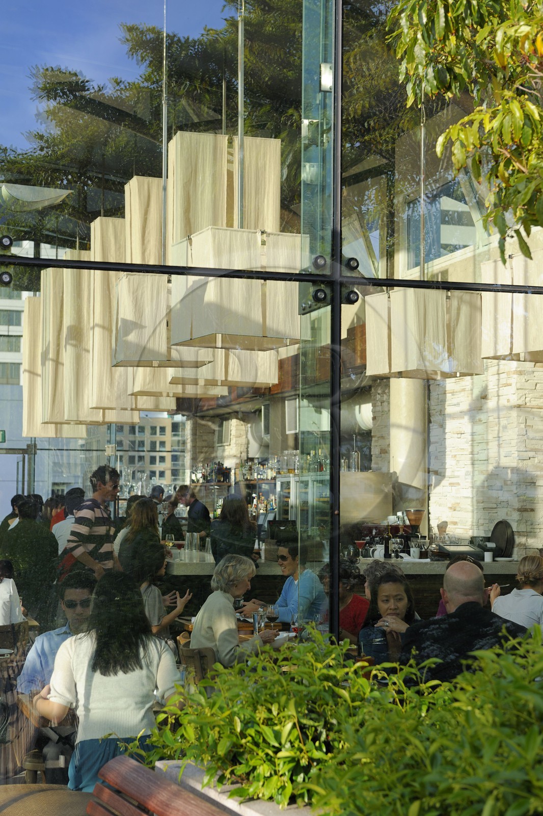 United States, California, San Francisco, restaurant in the Yerba Buena Gardens in the district of South of Market