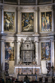 Portugal, Lisbonne, Bélem, Monastere des Hiéronymites (Mosteiro dos Jerónimos), classé Patrimoine Mondial de l'UNESCO, église Santa Maria, le choeur