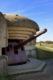 France, Calvados, Longues sur Mer, German battery of the Atlantic Wall equipped with 150 mm marine guns