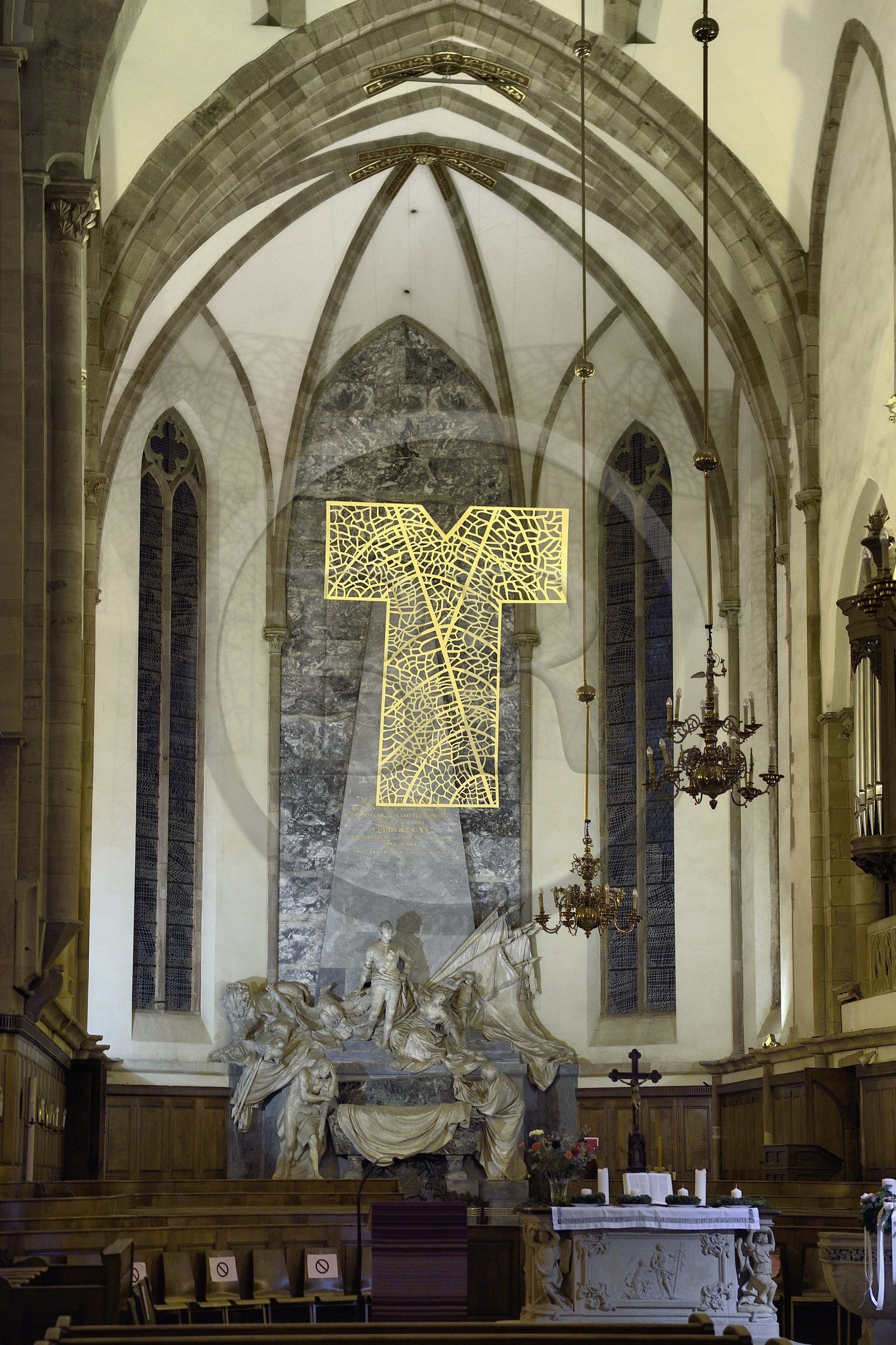 France, Bas Rhin, Strasbourg, old town listed as World Heritage by UNESCO, the Protestant church of Saint-Thomas, the mausoleum of Maurice de Saxe, Marshal of France, sculpted by Jean-Baptiste Pigalle in 1771