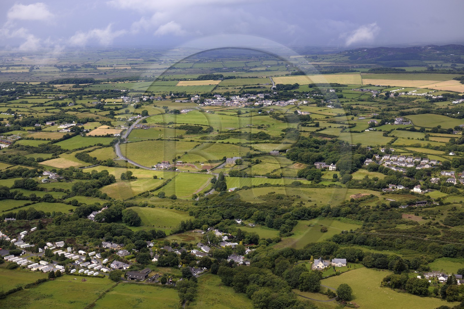 United Kingdom, England, Wales, Isle of Anglesey, Benllech on the north coast (aerial view)