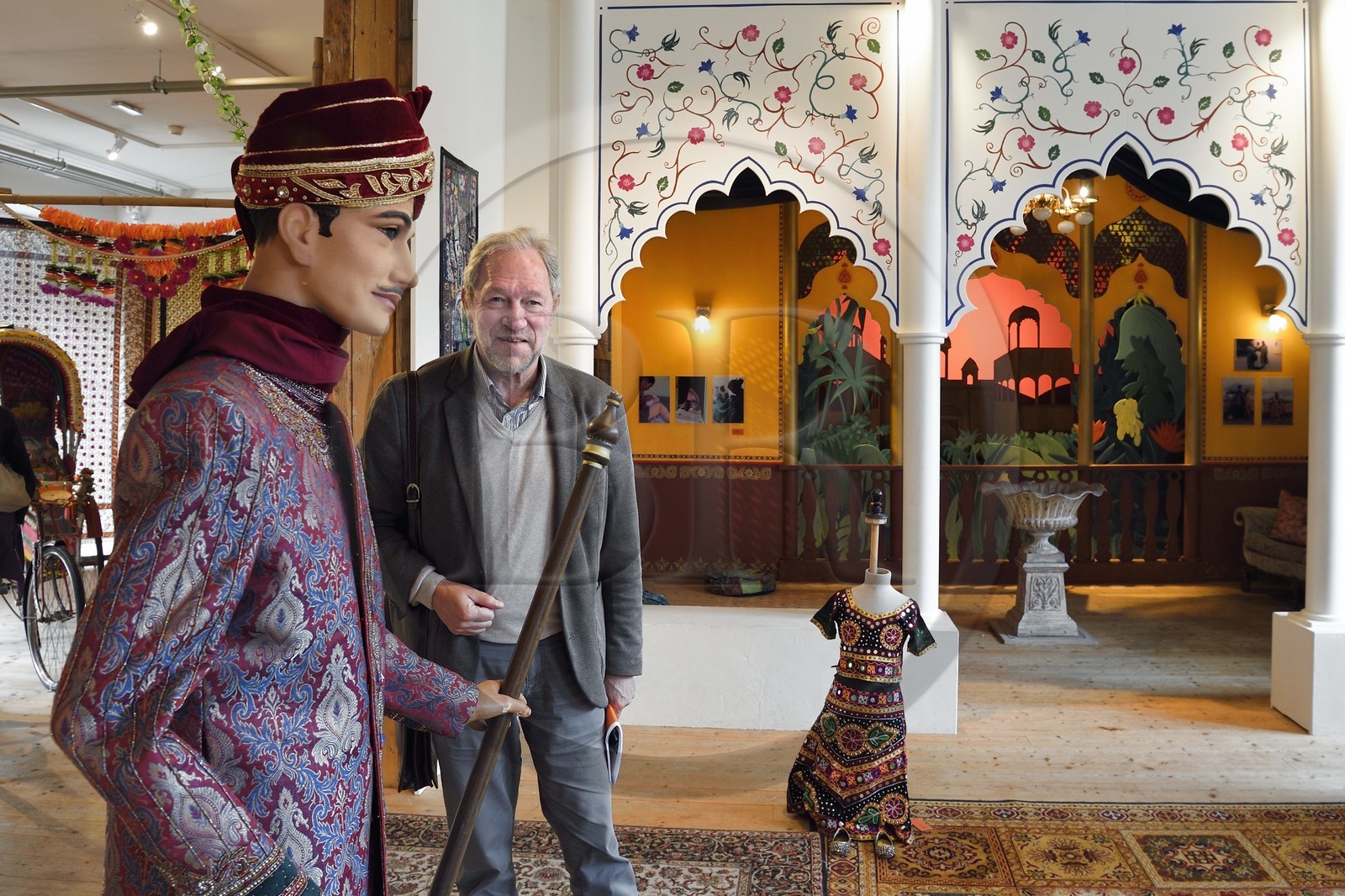 France, Haut Rhin, Husseren Wesserling, Wesserling Park, Textile Museum, François Tacquard the President of the Park