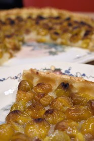 France, Home-baked mirabelle tart