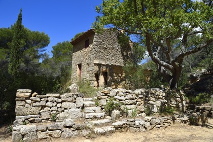 France, Bouches-du-Rhône (13), Aix en Provence, carrières de Bibémus, la cabanon de Paul Cézanne
