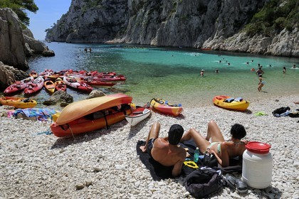 France, Bouches du Rhone, Cassis, En Vau creek (calanque)