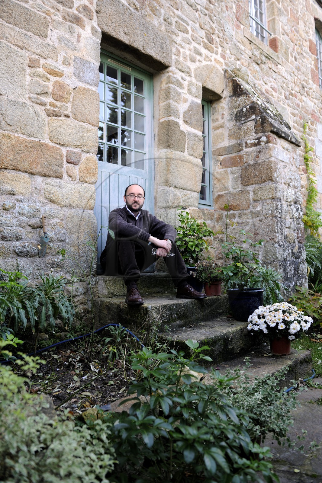 France, Manche (50), Mont-Saint-Michel, classé Patrimoine Mondial de l'UNESCO, le guide conférencier François Saint-James