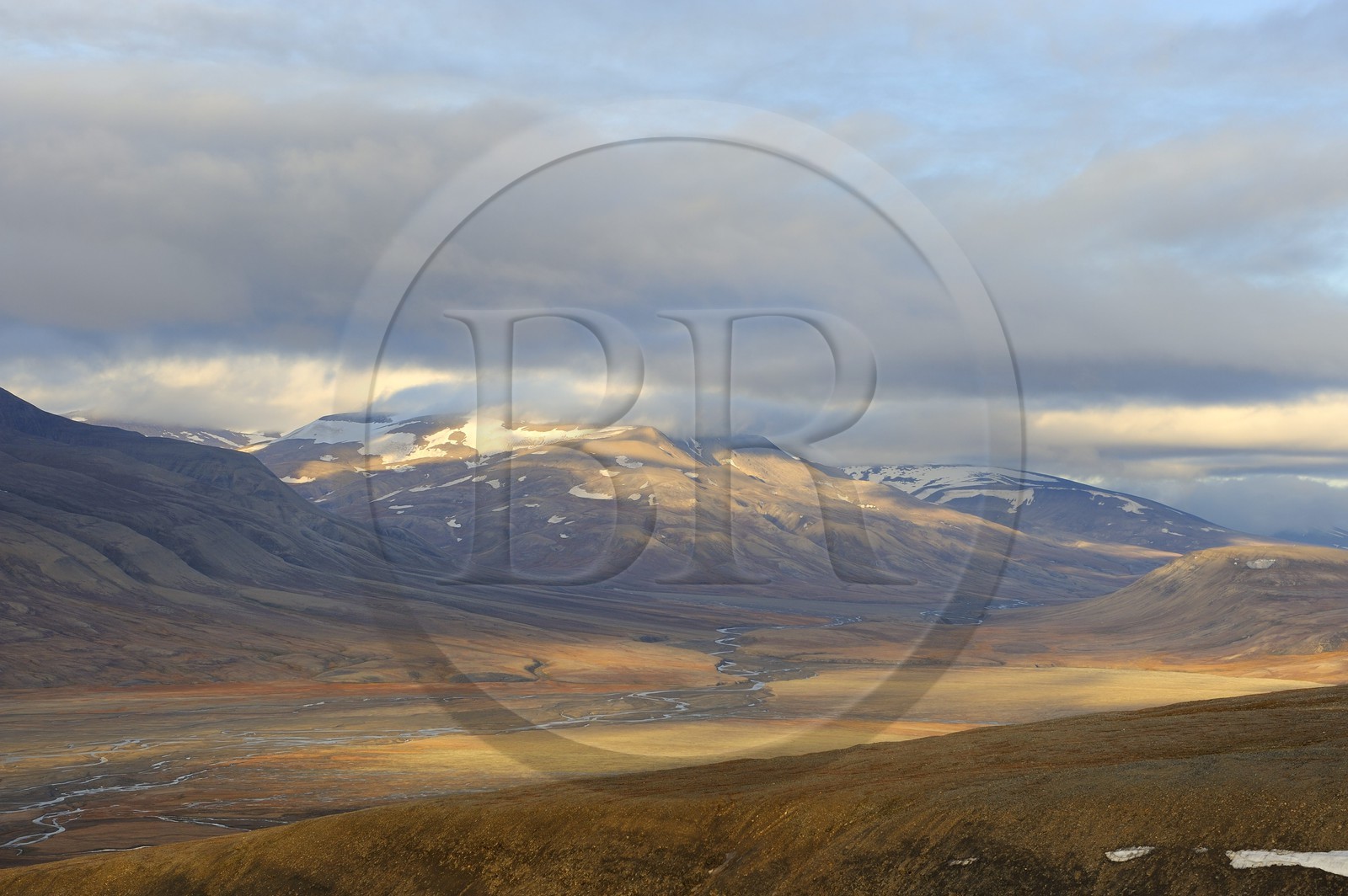 Norvège, Svalbard (Spitzberg), toundra dans la région de Longyearbyen