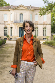 France, Herault, Lavérune, Chateau de l'Engarran, private mansion from the second half of the 18th century called Montpellier Folie, winemaker and owner Diane Losfelt