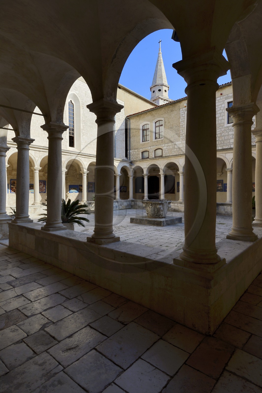 Croatia, Dalmatia, Dalmatian Coast, Zadar, church and Convent of St. Francis, the cloister