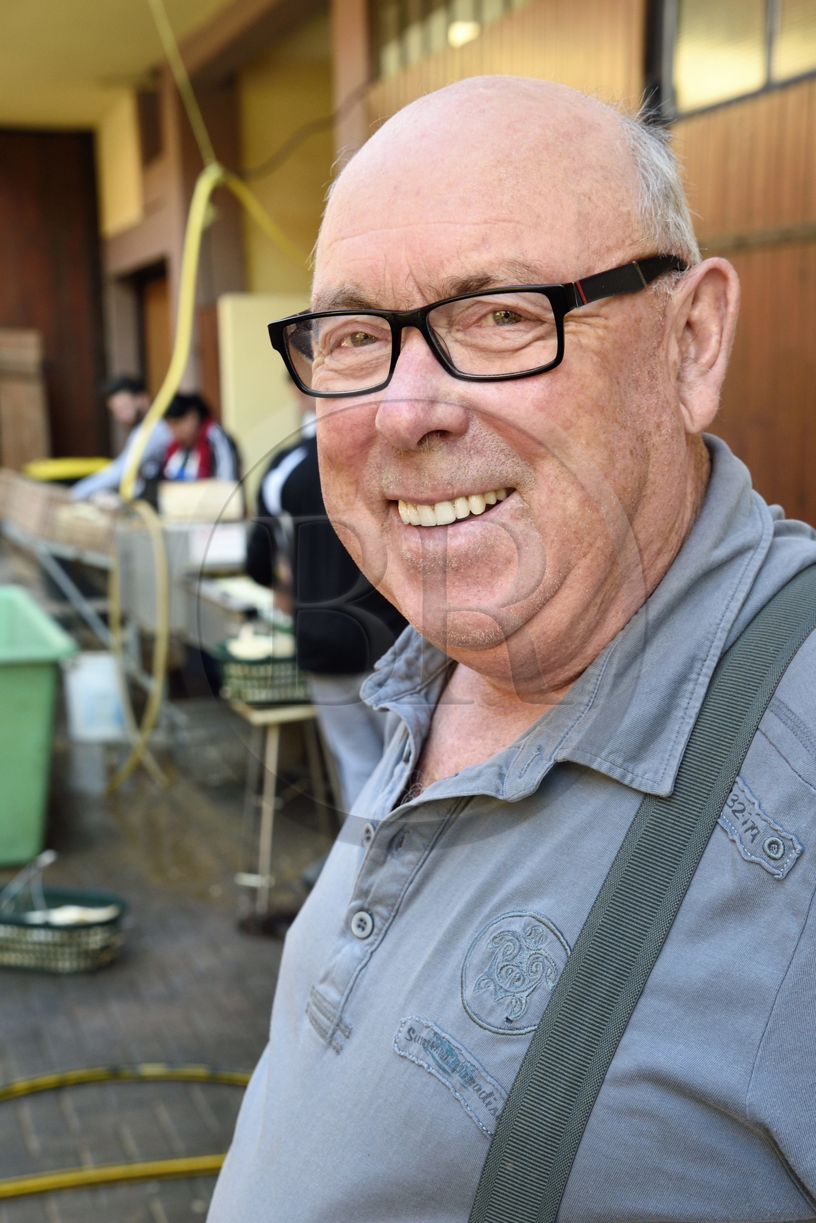 France, Bas-Rhin (67), Fessenheim-Le-Bas, Ferme Weckel, Léon Weckel