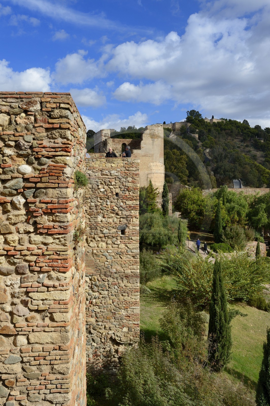 Espagne, Andalousie, Malaga, la Alcazaba et le Castillo de Gibralfaro en arrière plan