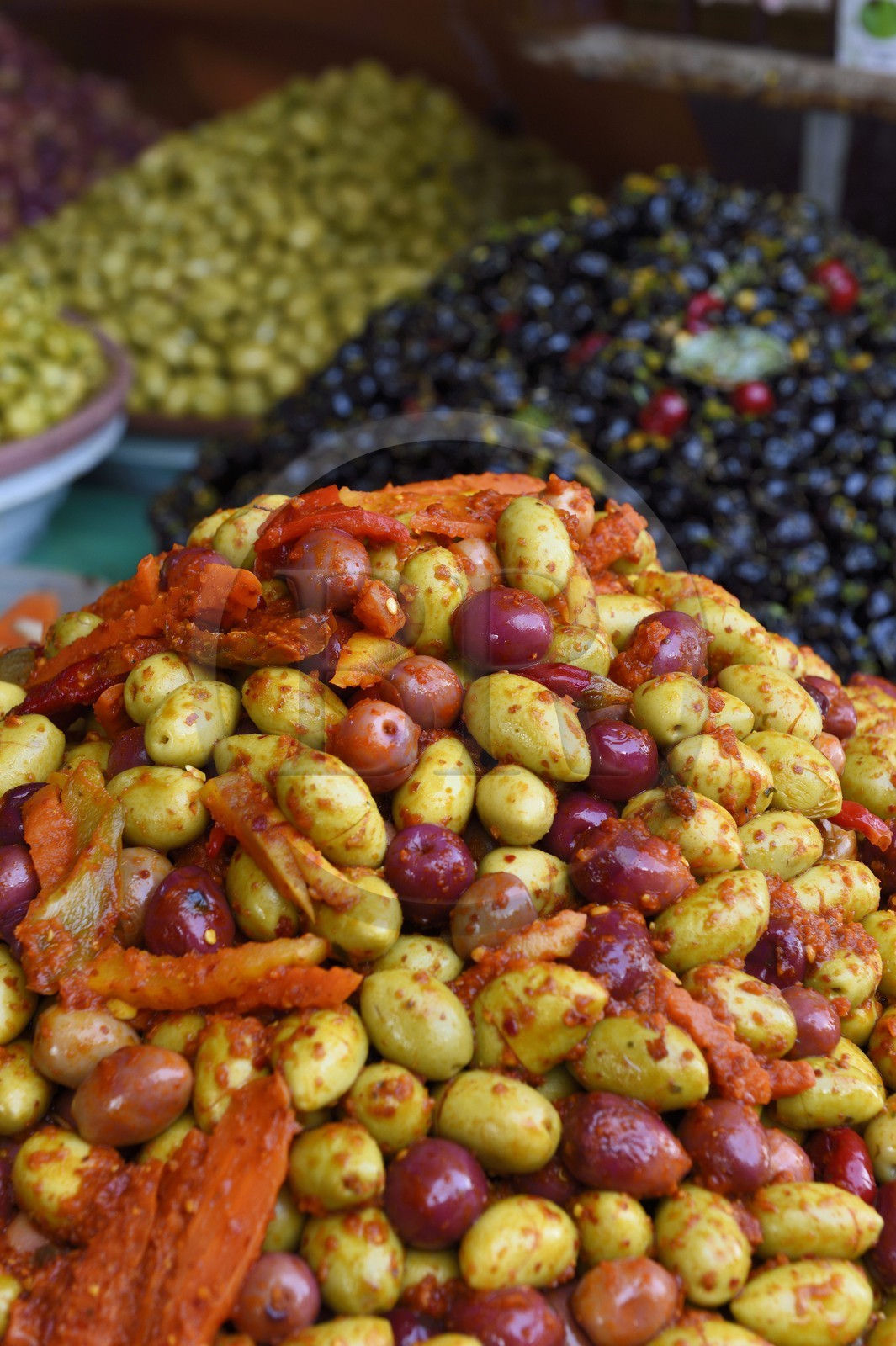 Maroc, Casablanca, quartier des Habous, marché aux Olives