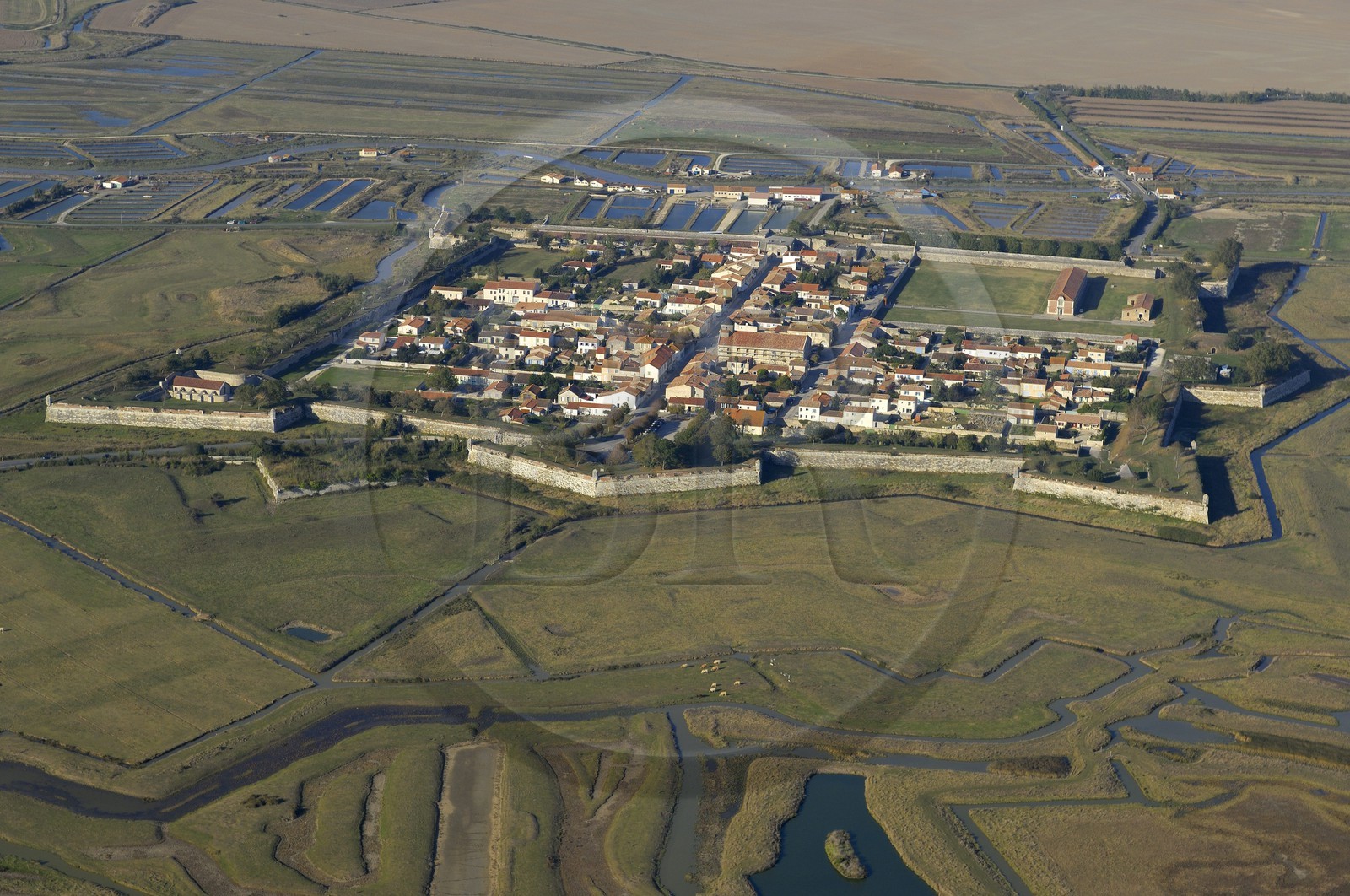 France, Charente-Maritime (17), citadelle de Brouage   (vue aérienne)
