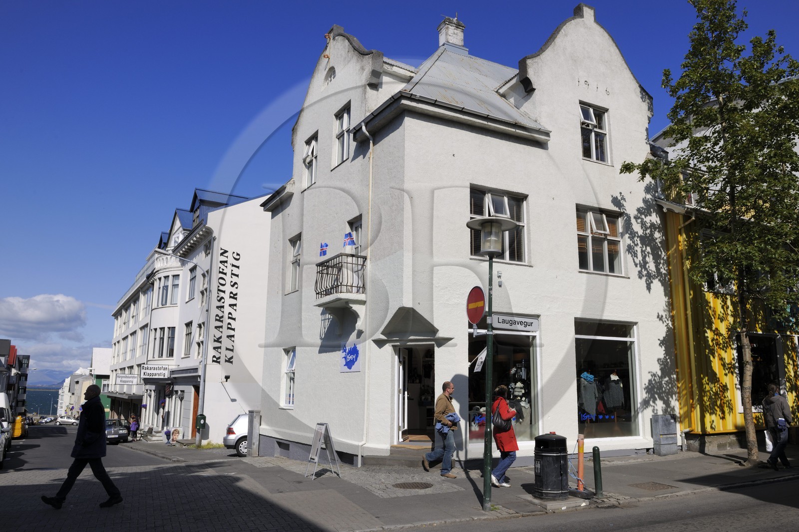 Islande, Reykjavik, la principale rue commerçante Laugavegur