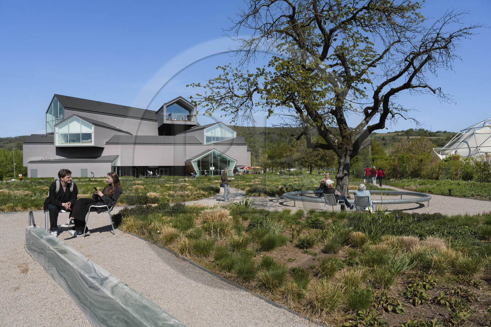 Germany, Bade-Wurtemberg, Weil am Rhein near Basel, the Vitra Campus, Vitra Haus, by architects Herzog and de Meuron (2010)