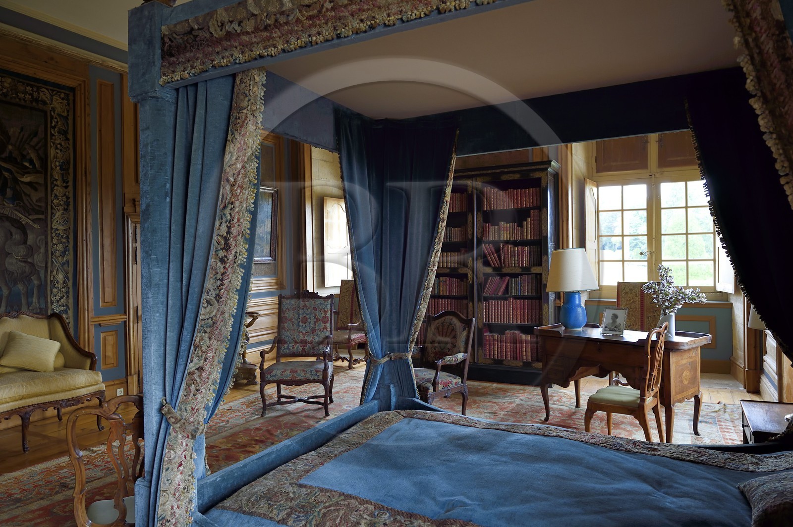 France, Dordogne, Périgord Noir, Hautefort castle, the room of honor