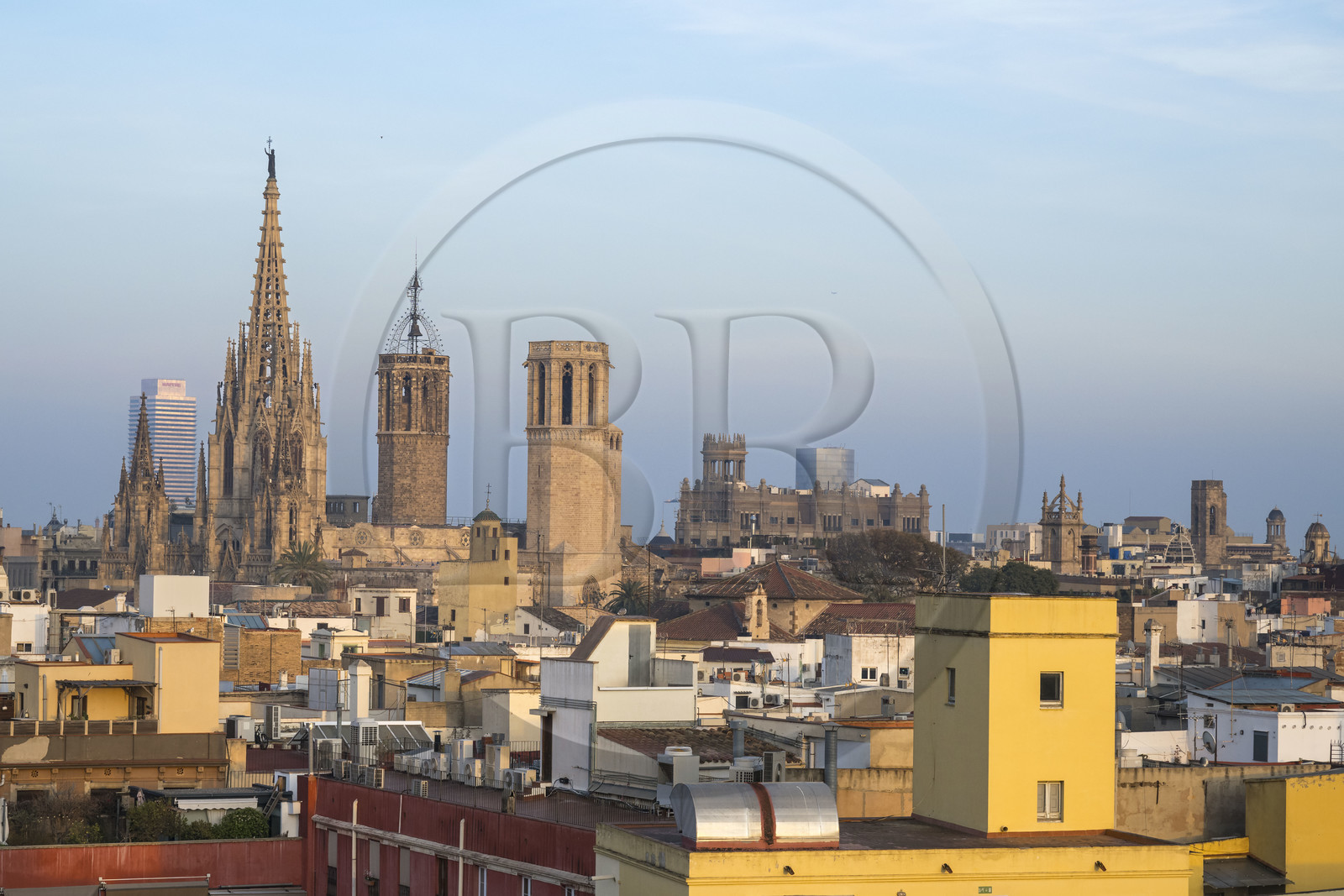 Espagne, Catalogne, Barcelone, quartier Barrio Gotico, cathédrale basilique métropolitaine de la Sainte-Croix et de Sainte Eulalie