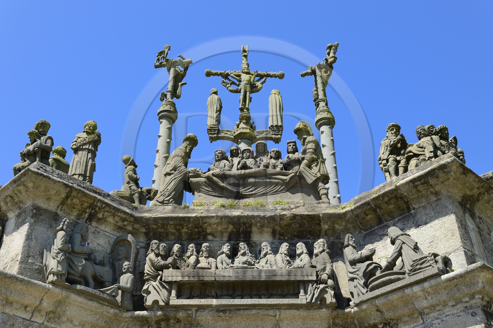 France, Finistere, Pleyben, the calvary in the Parish close (enclos paroissial)