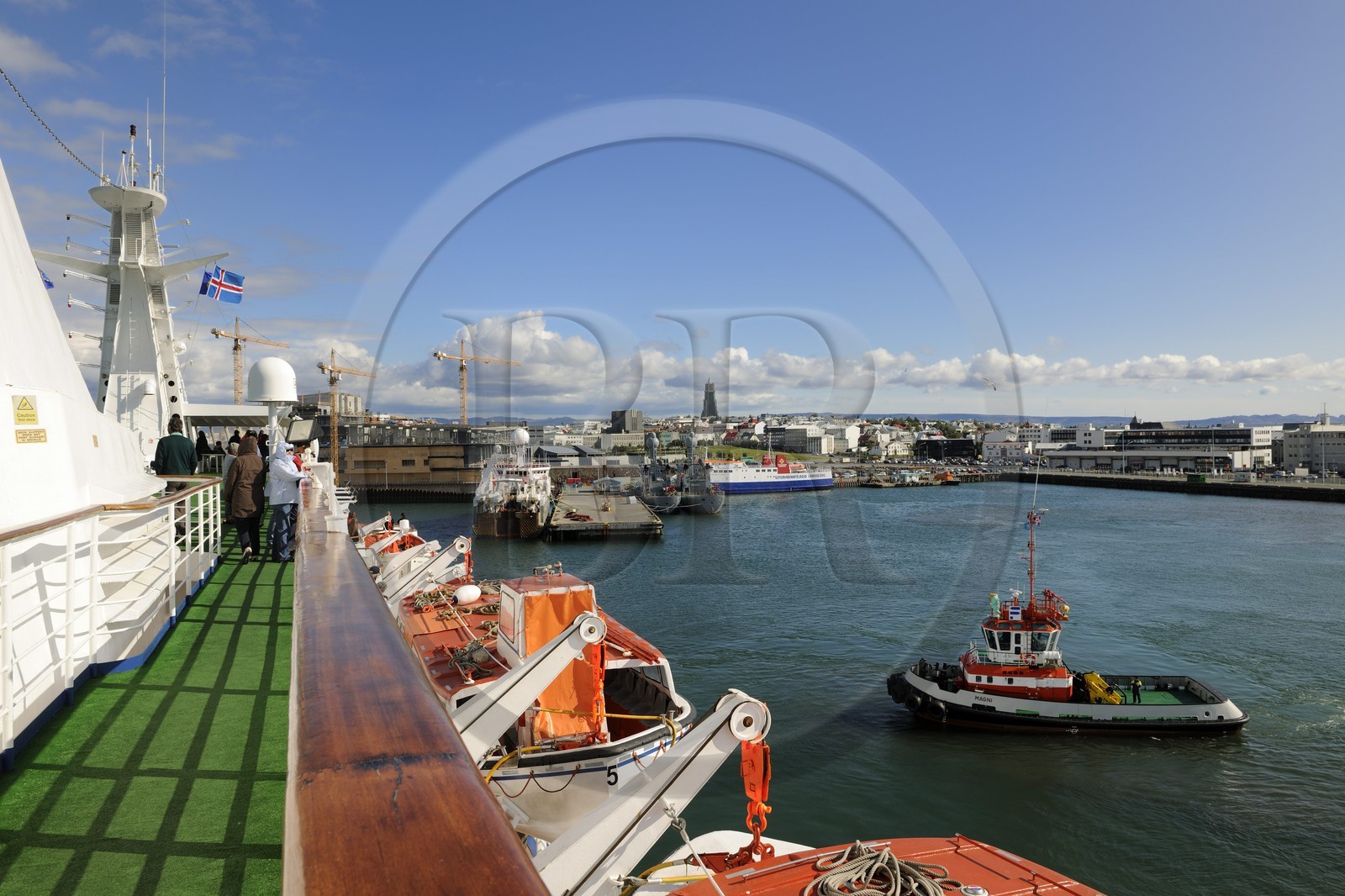 Islande, Reykjavik, le bateau de croisière Princess Danaé au port