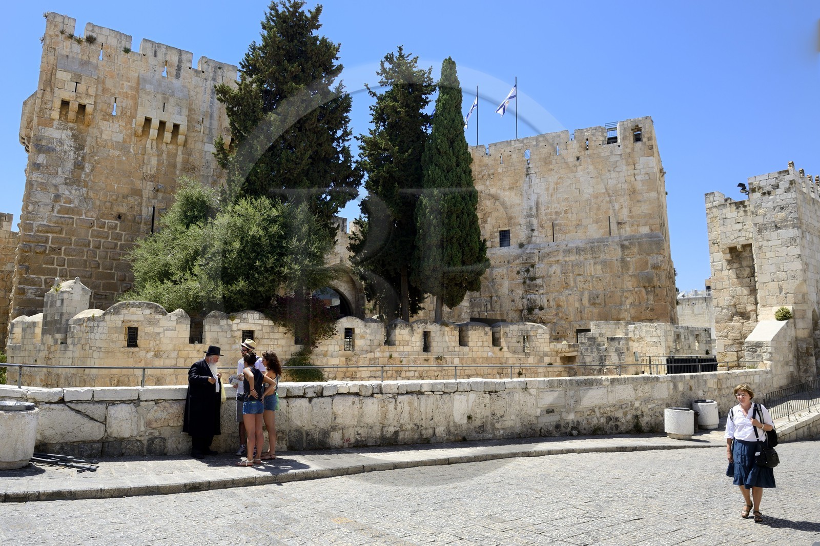 Israel, Jérusalem, ville sainte, vieille-ville classée Patrimoine Mondial de l'UNESCO, le quartier armenien, la citadelle édifiée près de la porte de Jaffa