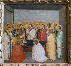 France, Oise, Chantilly, the castle of Chantilly, the Condé museum, The Death of the Virgin by Maso di Banco 14th century