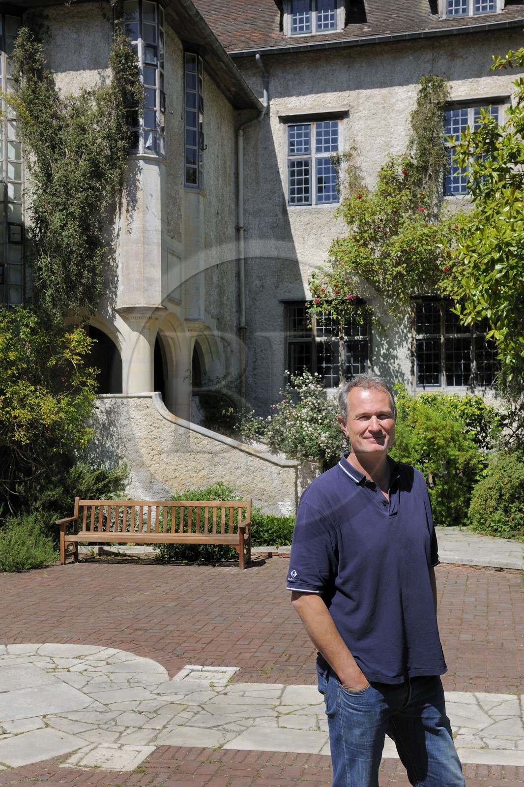 France, Seine-Maritime (76), Varengeville-sur-Mer, manoir du domaine Le Bois des Moutiers, Antoine Bouchayer-Mallet, architecte DPLG, artiste et gestionnaire du site