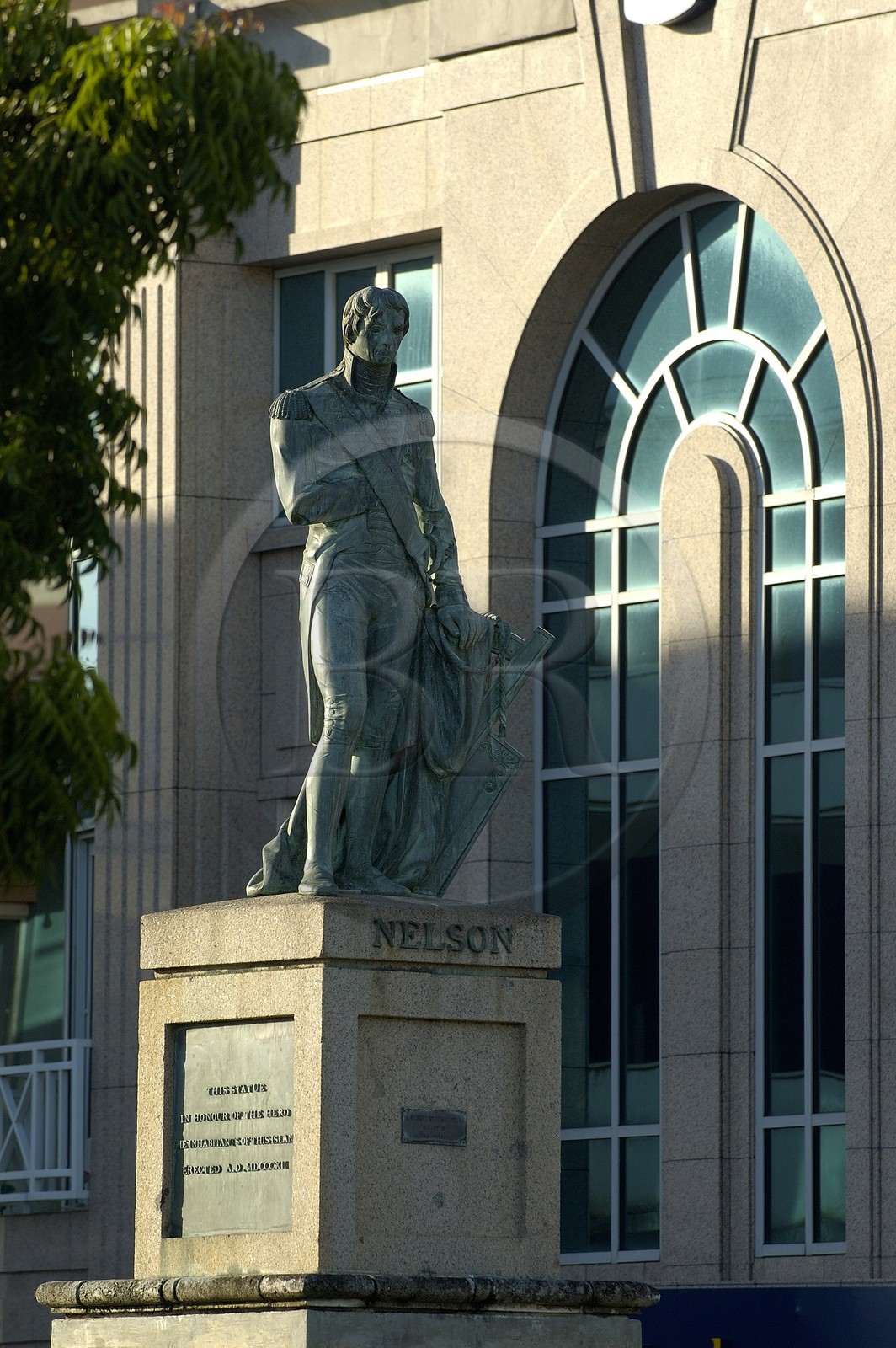 Caraïbes, Ile de la Barbade, statue de l'amiral Nelson dans la capitale Bridgetown