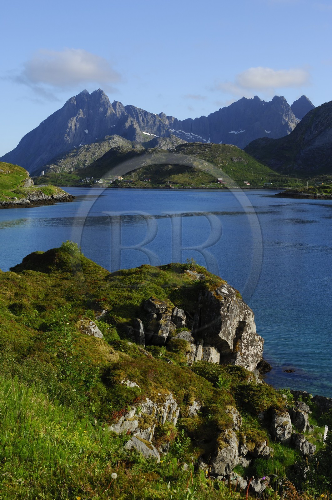 Norvège, Nordland, Iles Lofoten, Ile de Moskenes, le Selfjorden